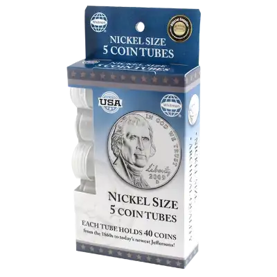 5 Round Coin Tube - Nickel