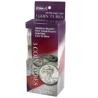 3 Round Coin Tube - American Silver Eagle