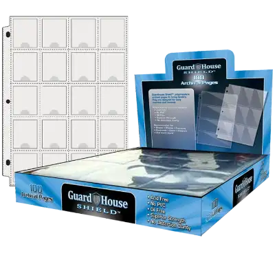 Guardhouse Shield Thumb Cut 20 Pocket (100 pack) Polypropylene Pages