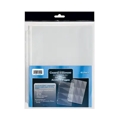 Guardhouse Shield 1 Pocket Archival (10 pack) Polypropylene Pages