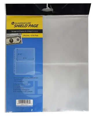 Guardhouse Shield 2 Pocket Archival (10 pack) Polypropylene Pages
