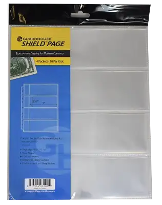 Guardhouse Shield 4 Pocket Archival (10 pack) Polypropylene Pages