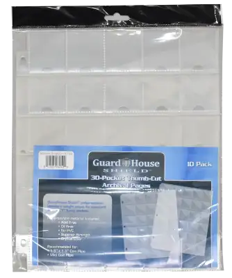 Guardhouse Shield Thumb Cut 30 Pocket (10 pack) Polypropylene Pages