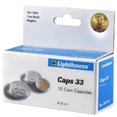 33 mm - Coin Capsules (pack of 10)