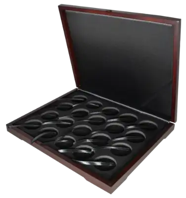 Wood Style Coin Box for 20 L sized Round Coin Holders