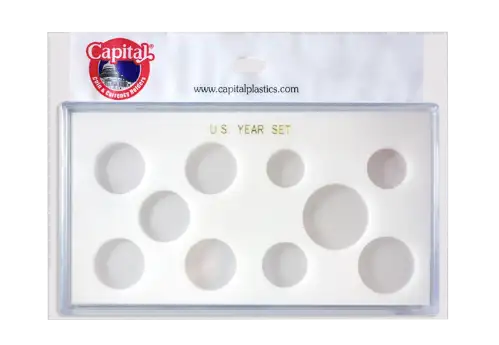 U.S. Year Set (Sacagawea $, Half, Quarters 5, Dime, Nickel, Cent) White