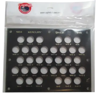 United States Mercury Dimes 1934-1945s