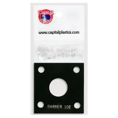 Capital Plastics 144 Coin Holder - Barber Dime