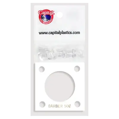 Capital Plastics 144 Coin Holder - Barber Half Dollar
