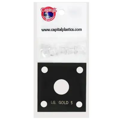 Capital Plastics 144 Coin Holder - Large Gold $ (type 2&3)
