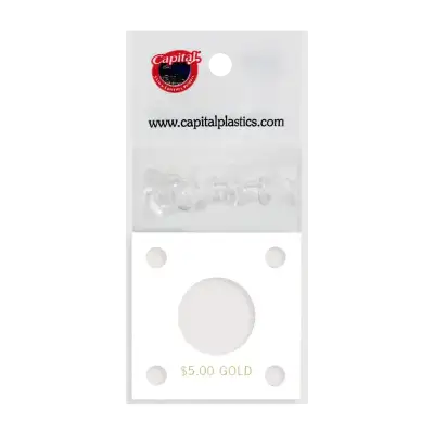 Capital Plastics 144 Coin Holder - $5 Gold