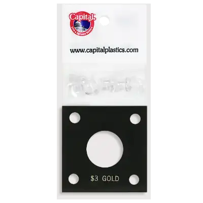 Capital Plastics 144 Coin Holder - $3 Gold