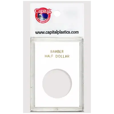 Capital Plastics Caps Coin Holder - Barber Half Dollar
