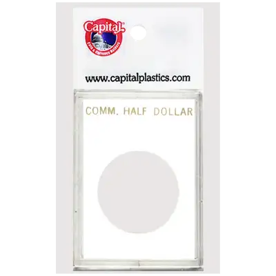 Capital Plastics Caps Coin Holder - Comm Half Dollar