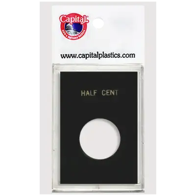 Capital Plastics Caps Coin Holder - Half Cent