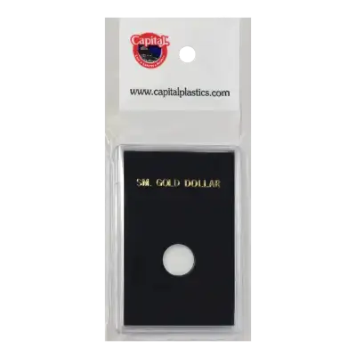 Capital Plastics Caps Coin Holder - Small Gold $ (type 1)