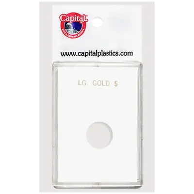 Capital Plastics Caps Coin Holder - Large Gold $ (type 2&3)