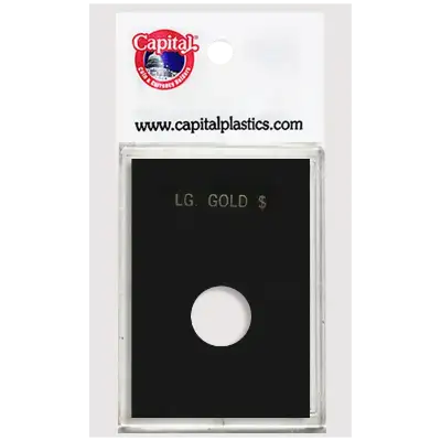Capital Plastics Caps Coin Holder - Large Gold $ (type 2&3)