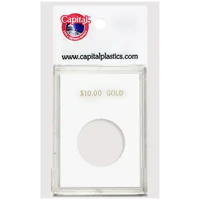 Capital Plastics Caps Coin Holder - $10 Gold