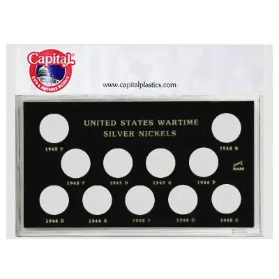 U.S. Wartime Silver Nickels 11 slot(s).