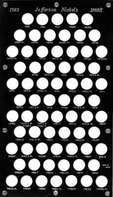 U.S. Jefferson Nickels 1965-1989 S. Pr.