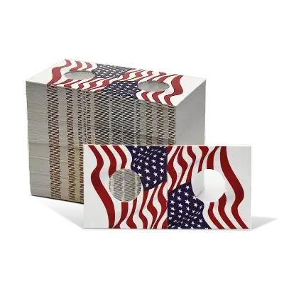 2x2 Paper Coin Holders for Cent / Nickel - American Flag