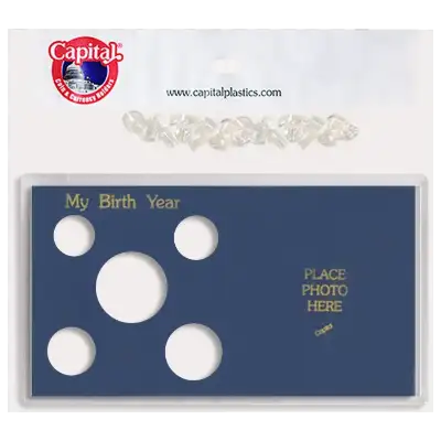 My Birth Year Coins Blue (.50, .25, .10, .05, . 01)