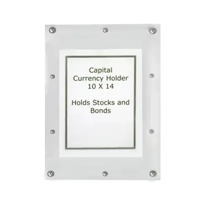 Currency Holder for Stocks, Bonds and Extra Large Notes
