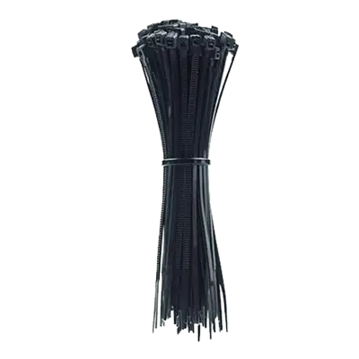 8" Nylon Cable Zip Tie 50lbs - Black
