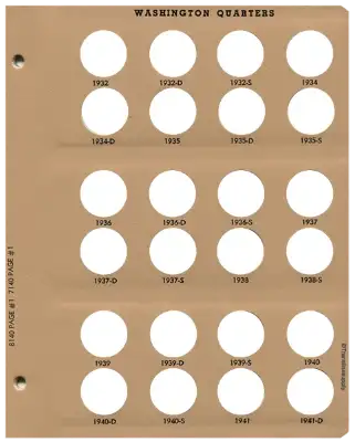Washington Quarters with Proof- Page 1