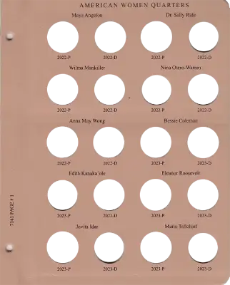 American Women Quarters Replacement Page 2022 P - 2023 D
