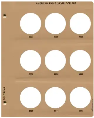 American Eagle Silver Dollars Replacement Page (2004 - 2012)