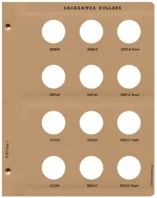 Sacagawea Dollars with Proof Replacement Page 1