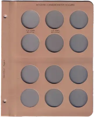 Dansco U.S. Modern Commemorative Dollar Vol 3 Replacement Page 4