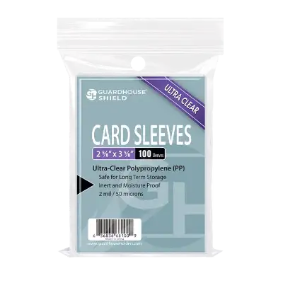 Shield Sleeve for Standard Trading Cards with 1/2" Lip
