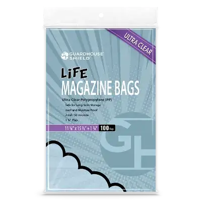 Shield Bag for Life Magazine 11 1/8 x 15 1/8 + 1 3/4 inch flap