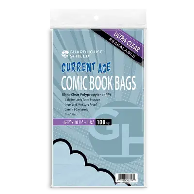 Shield Resealable Bag for Current Comic Books  - 6 7/8 x 10 1/2