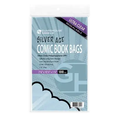 Shield Resealable Bag for Silver Comic Books - 7 1/8 x 10 1/2
