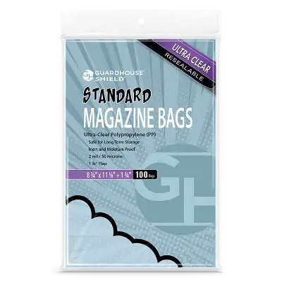 Shield Resealable Bag for Magazines - 8 3/4 x 11 1/8"