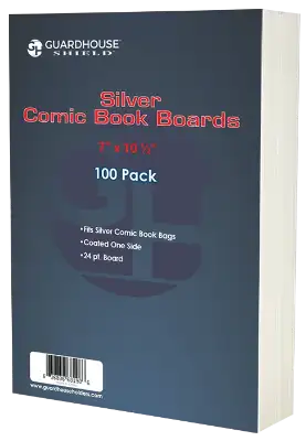 Silver Comic Book Backing Boards (7 x 10 1/2) - 100 Pack