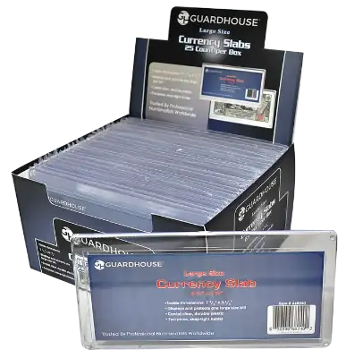 Paper Money Slab for Large-Sized U.S. Currency - Currency Holder