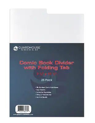 Comic Book Divider with Folding Tab - 7 1/4 x 11 1/4