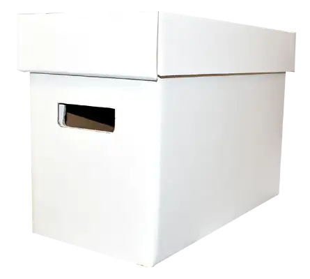 Short Corrugated Comic Book Storage Box and Lid