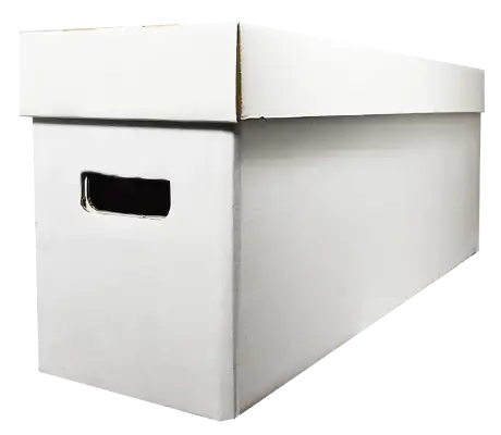 Long Corrugated Comic Book Storage Box and Lid