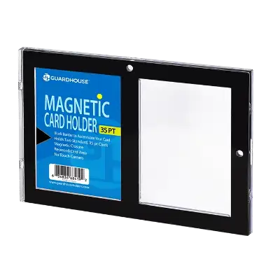 2 Card Magnetic Card Holder - Black Borders