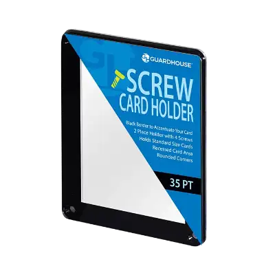 1 Card Screw Card Holder 35pt - Black Border