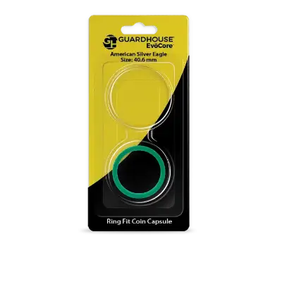 EvoCore American Silver Eagle Silicone Ring Fit Coin Holder - 40mm (Green)