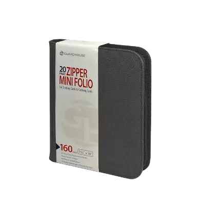 Mini 4 Pocket Zipper Folio for Trading Cards