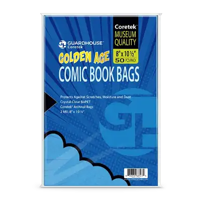 Coretek Comic Book Bag (2mil BoPET) - Golden