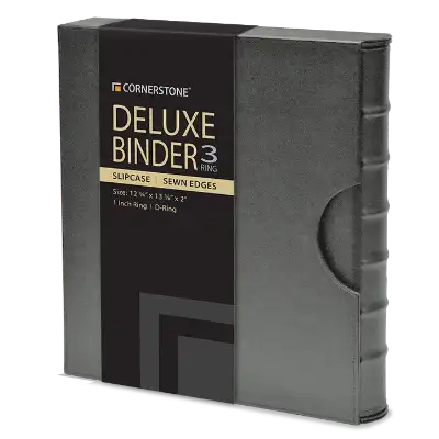 Cornerstone Regular Capacity 3 D-Ring Binder & Slip Case (Gray)
